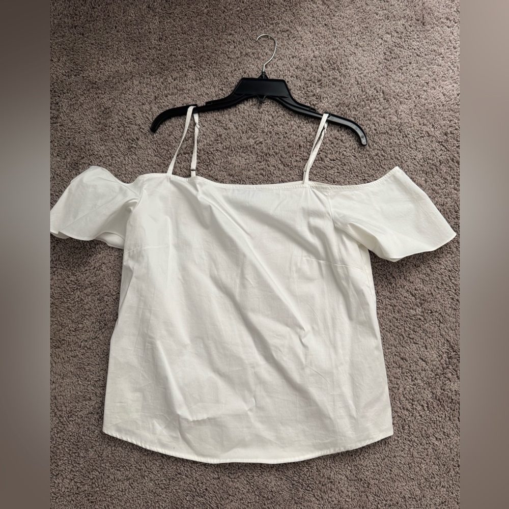 ANTONIO MELANI Ivory Off-Shoulder Blouse